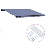 Vidaxl Luifel Automatisk udvidelig 500x300 cm blå og hvid