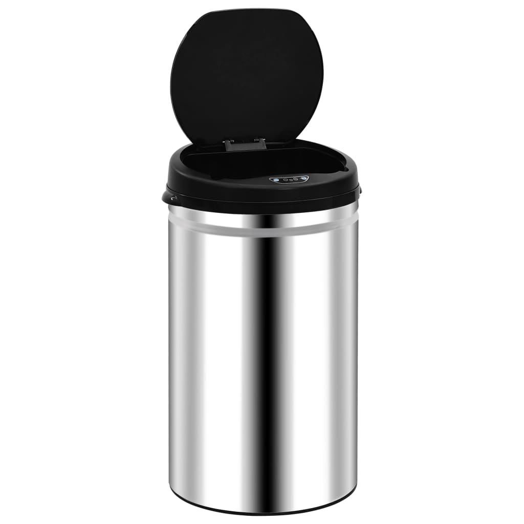 Vidaxl papirkurv kan med automatisk sensor 40 L rustfrit stål