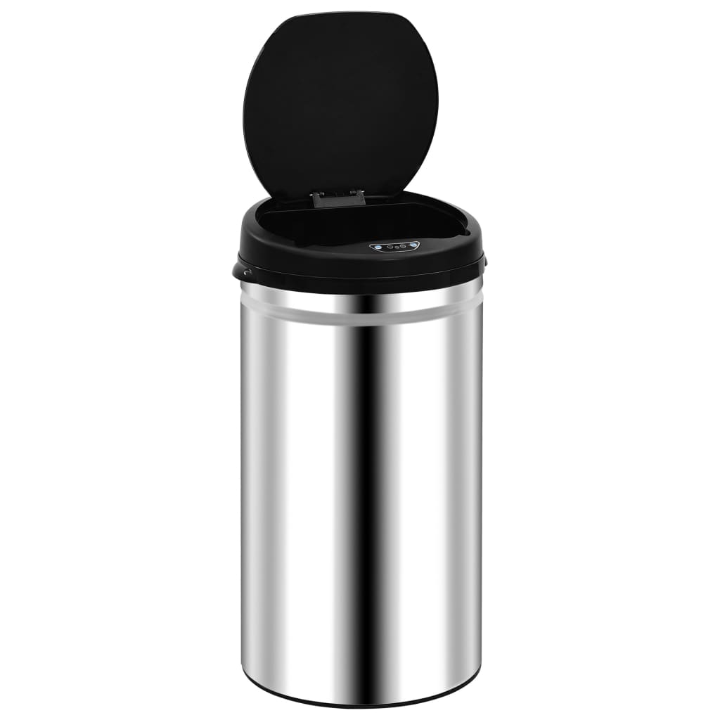 Vidaxl papirkurv kan med automatisk sensor 50 L rustfrit stål