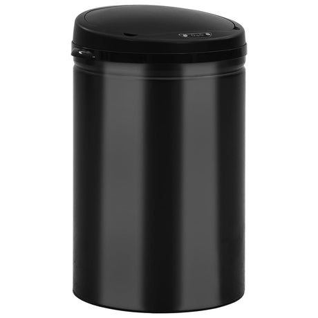 Vidaxl papirkurv kan med automatisk sensor 30 L Carbon Steel Black
