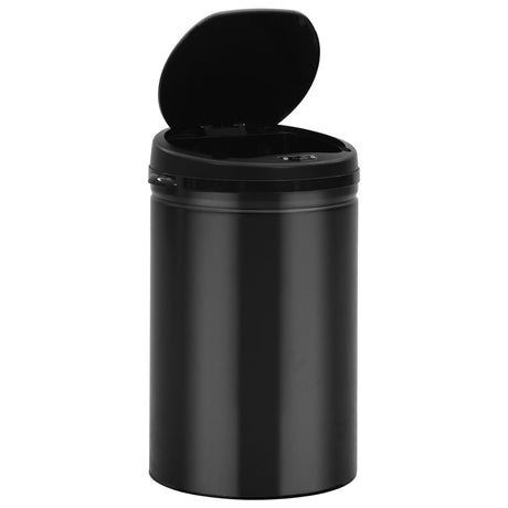 Vidaxl papirkurv kan med automatisk sensor 30 L Carbon Steel Black