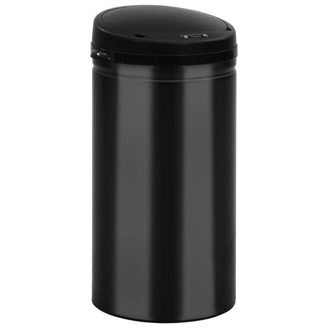 Vidaxl papirkurv kan med automatisk sensor 50 L Carbon Steel Black
