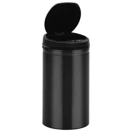 Vidaxl papirkurv kan med automatisk sensor 50 L Carbon Steel Black