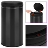 Vidaxl papirkurven kan med automatisk sensor 60 L Carbon Steel Black