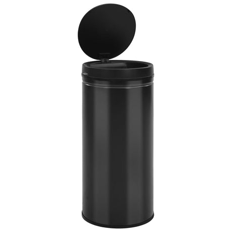 Vidaxl papirkurv kan med automatisk sensor 80 L Carbon Steel Black