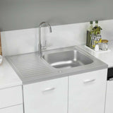 Vidaxx sink with drain set 800x600x155 mm stainless steel silver