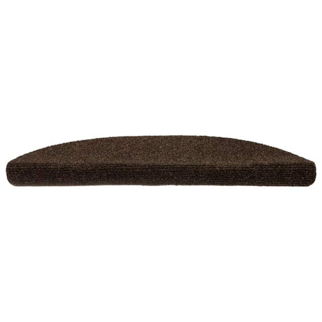 Vidaxl Stair Mats Self -fast 15 stykker 56x17x3 cm brun halvrund