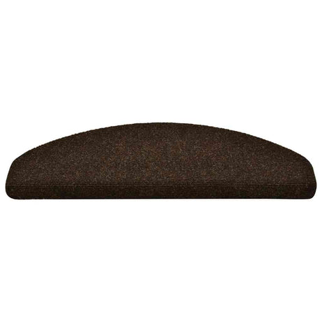 Vidaxl Stair Mats Self -fast 15 stykker 65x21x4 cm brun halvrund store