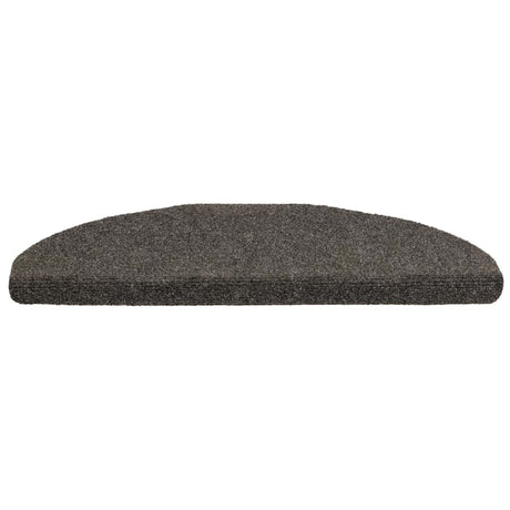 Vidaxl Stair Mats Self -fast 15 stykker 65x21x4 cm Anthracite semi -runde store