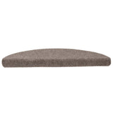 Vidaxl Stair Mats Self -fast 15 stykker 56x17x3 cm beige halvkugle