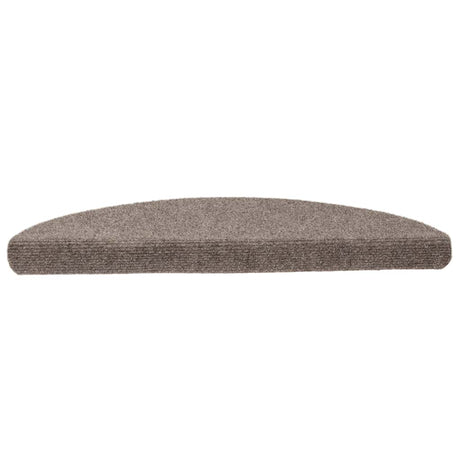 Vidaxl Stair Mats Self -fast 15 stykker 56x17x3 cm beige halvkugle