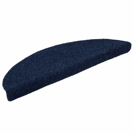 Vidaxl Stair Mats Self -fast 15 stykker 56x17x3 cm Navy Blue Half -Round