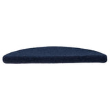 Vidaxl Stair Mats Self -fast 15 stykker 56x17x3 cm Navy Blue Half -Round
