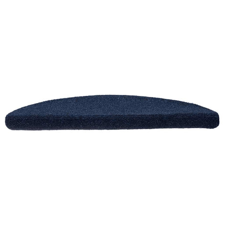 Vidaxl Stair Mats Self -fast 15 stykker 56x17x3 cm Navy Blue Half -Round