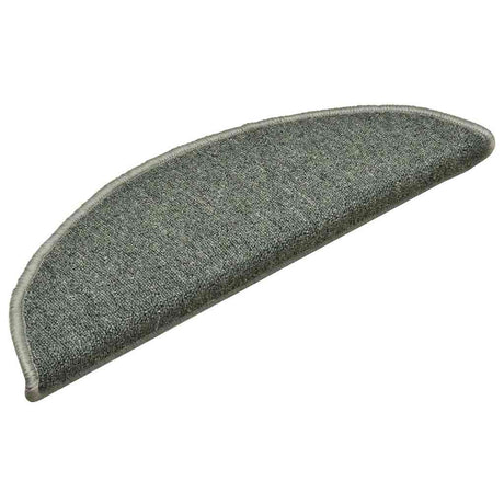 Vidaxx trappemåtter 15 stk 56x17x3 cm mørkegrøn halvrunde