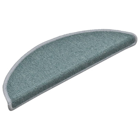 Vidaxx trappemåtter 15 stk 56x17x3 cm havblå halvcirkelformet