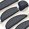 Vidaxl Stair Mats 15 St 56x17x3 cm mørkegrå og blå halvkugle