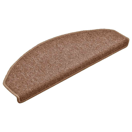 Vidaxl Stair Mats 15 St 65x24x4 cm brun semi -runde store