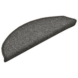 VidaXL trappemåtter 15 stk 56x17x3 cm mørkegrå halvrunde