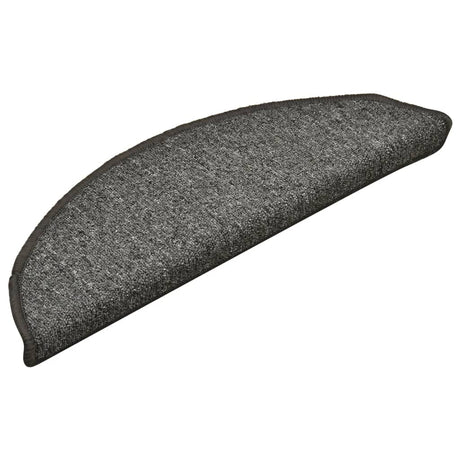VidaXL trappemåtter 15 stk 56x17x3 cm mørkegrå halvrunde