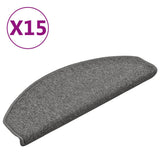 Vidaxl Stair Mats 15 St 65x24x4 cm mørkegrå halvkugle stor