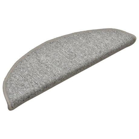 Vidaxl Stair Mats 15 St 56x17x3 cm lysegrå halvkugle