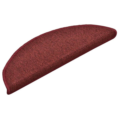 Vidaxx trappemåtter 15 stk 56x17x3 cm bordeaux halvrunde