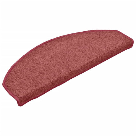 Vidaxx trappemåtter 15 stk 65x24x4 cm bordeaux halvcirkelformet stor