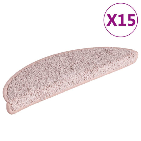 Vidaxl Stair Mats 15 St 56x17x3 cm lyserosa