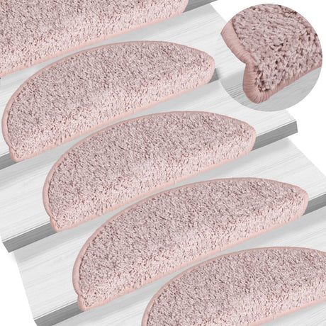 Vidaxl Stair Mats 15 St 56x17x3 cm lyserosa