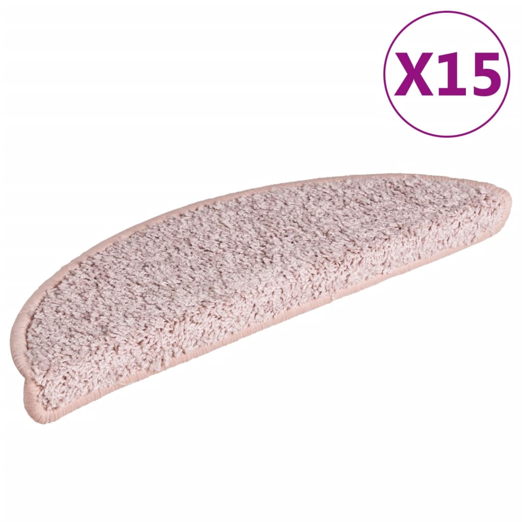 Vidaxl Stair Mats 15 St 65x21x4 cm lyserosa