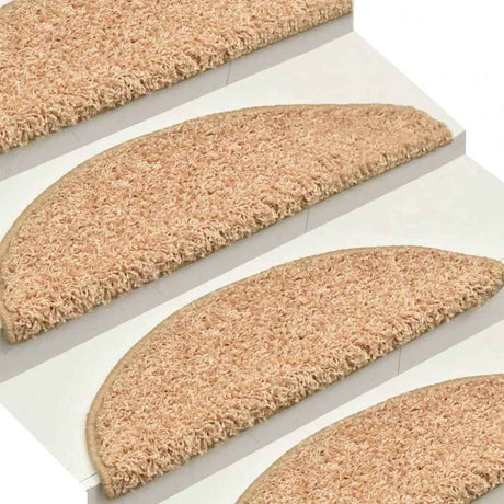 Vidaxl Stair Mats 15 St 56x17x3 cm guldfarvet