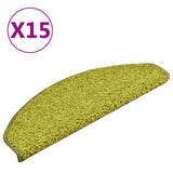 Vidaxx trappemåtter 15 stk 65x21x4 cm grøn halvrund stor