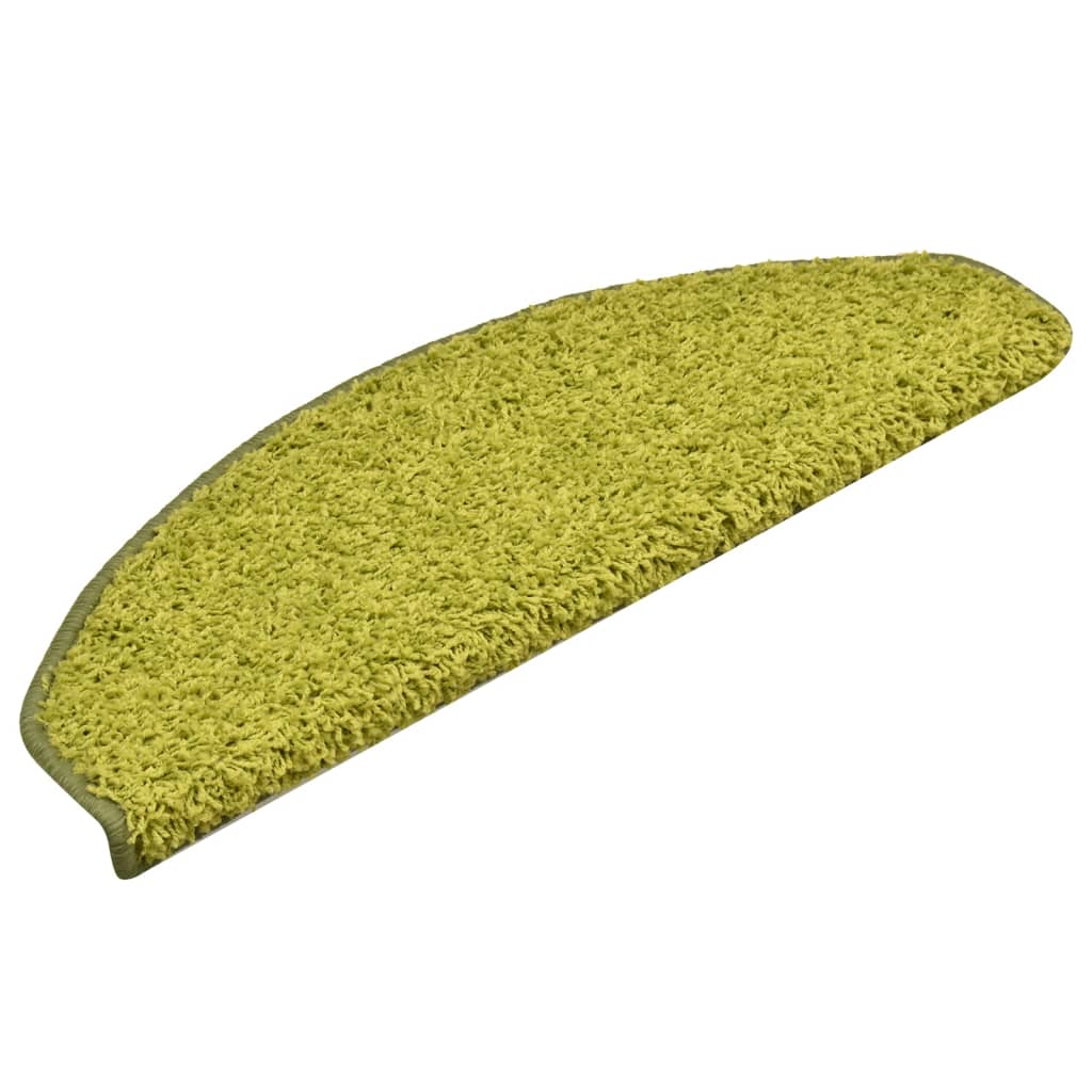 Vidaxx trappemåtter 15 stk 65x21x4 cm grøn halvrund stor