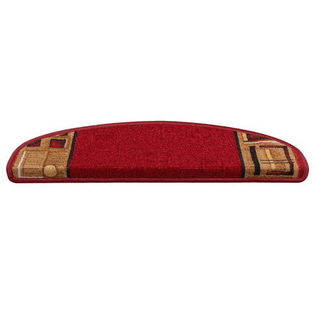 Vidaxl Stair Mats Self -fast 15 ST 65x21x4 cm rød