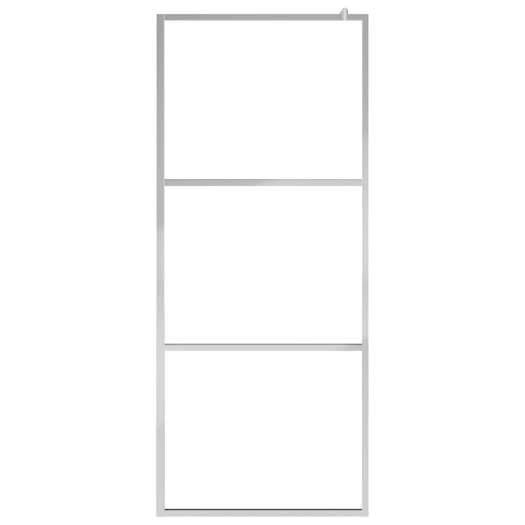 Vidaxl walk-in brusevæg gennemsigtig 80x195 cm ESG glas