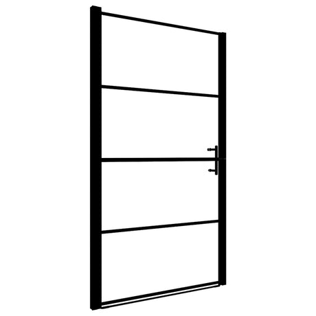 Vidaxl brusedørmåtte 91x195 cm hærdet glas sort