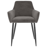 Vidaxl eetkamerstoelen 2 st fluweel donkergrijs