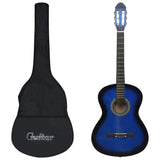 Vidaxl klassisk guitar begynder med taske 4 4 39 blå