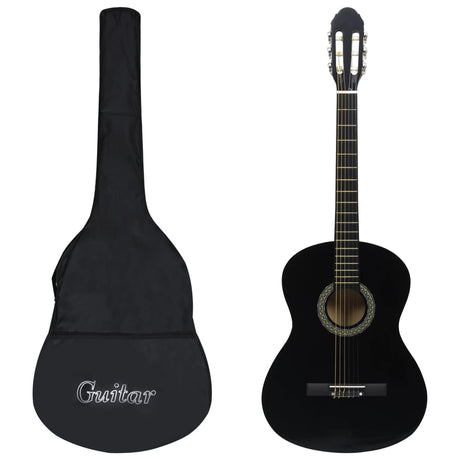 Vidaxl klassisk guitar begynder med taske 4 4 39 sort