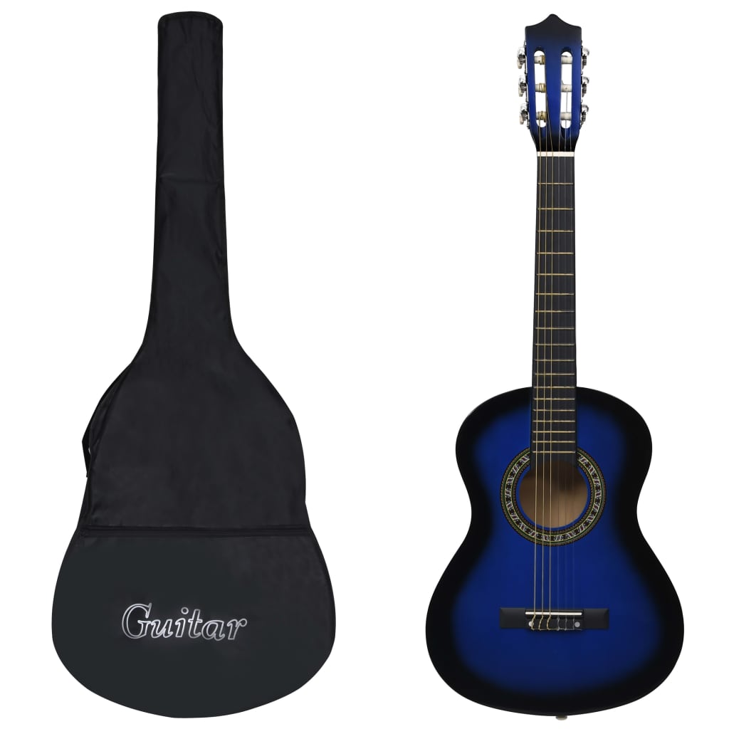 Vidaxl guitar klassisk begynder børn med taske 1 2 34 blå