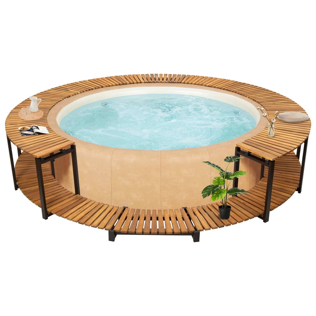 Vidaxl Spa Surround 273x53 cm Solid Acacia Wood