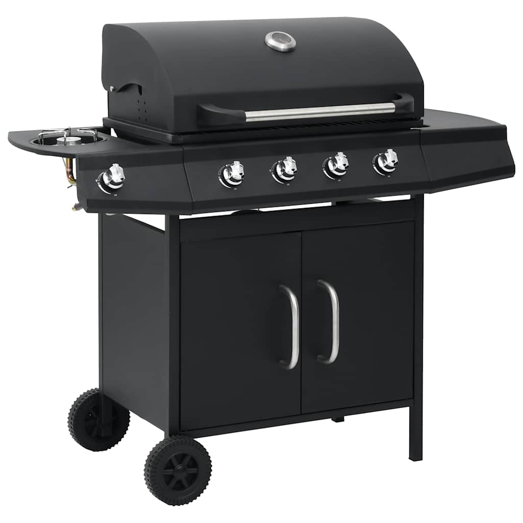 Vidaxl gasbarbecue 4+1 madlavningszone stål sort
