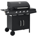 Vidaxl gasbarbecue 4+1 madlavningszone stål sort