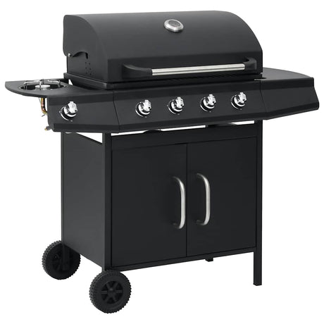 Vidaxl gasbarbecue 4+1 madlavningszone stål sort