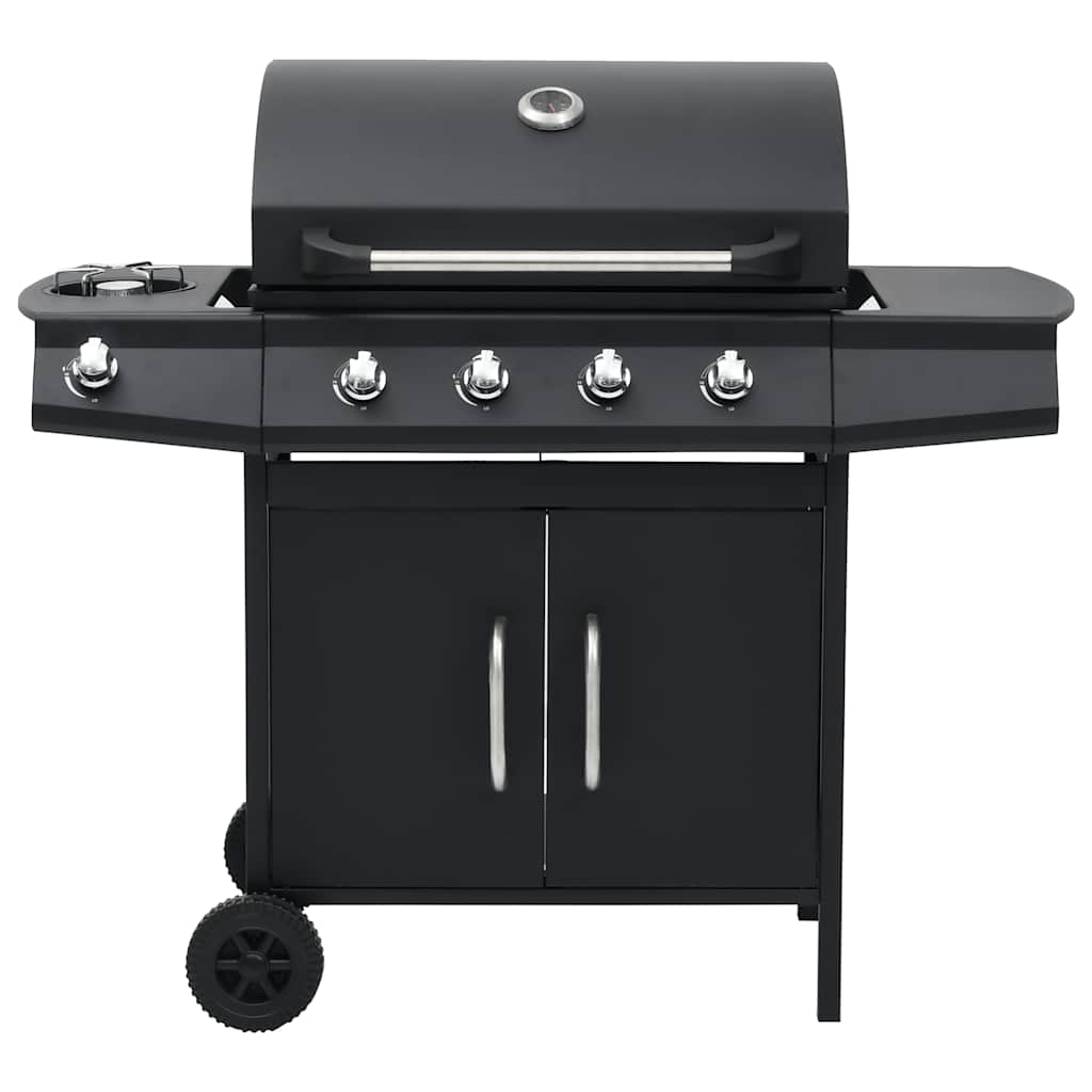 Vidaxl gasbarbecue 4+1 madlavningszone stål sort