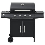 Vidaxl gasbarbecue 4+1 madlavningszone stål sort