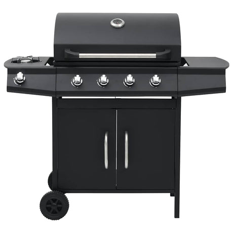Vidaxl gasbarbecue 4+1 madlavningszone stål sort