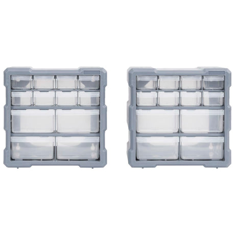 Vidaxl -arrangører med 12 skuffer 2 stk 26,5x16x26 cm