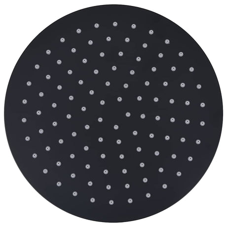 Vidaxl Rain Bruser Hoved Runde 25 cm Rustfrit stål sort